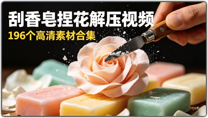 刮香皂捏花解压视频：196个高清素材合集 - 搜源站-搜源站