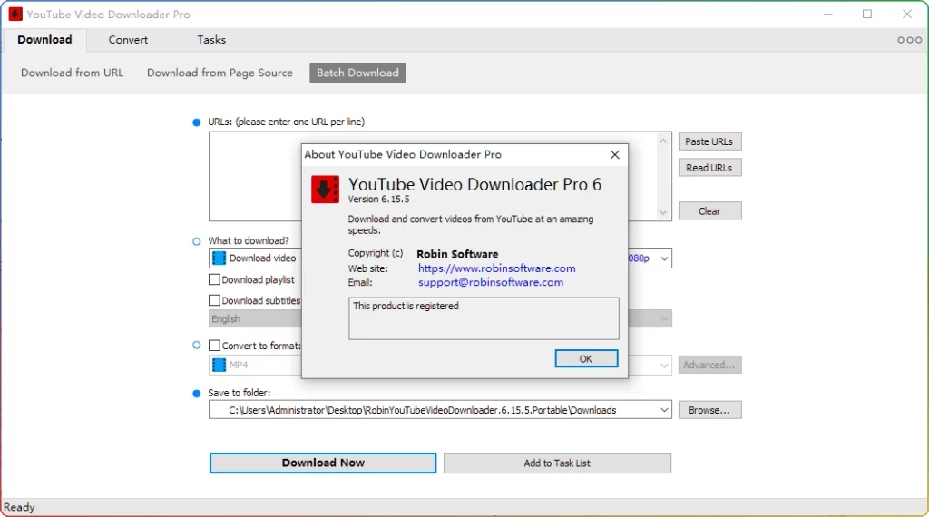 图片[2]-Robin YouTube下载器 V6.15.5：视频下载工具便携版​ - 搜源站-搜源站