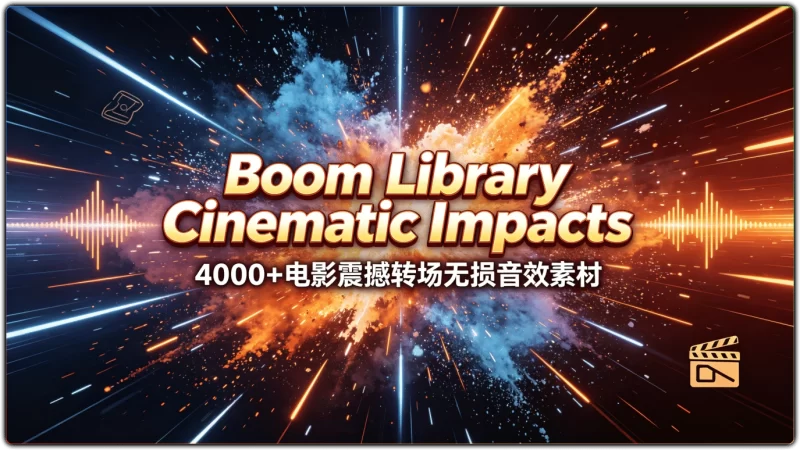 Boom Library Cinematic Impacts：4000+电影震撼转场无损音效素材 - 搜源站-搜源站