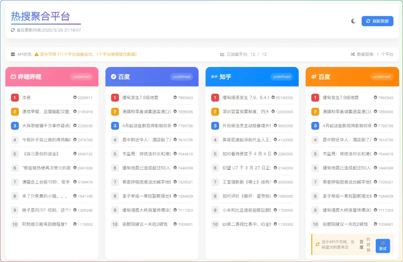 zibll 子比主题美化教程:添加每日热搜聚合功能(SEO 增强版) - 搜源站-搜源站