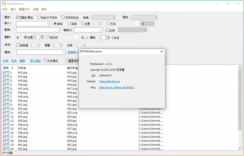 MiniRenamer v2.2.2批量重命名工具(含正则替换/模板功能) - 搜源站-搜源站