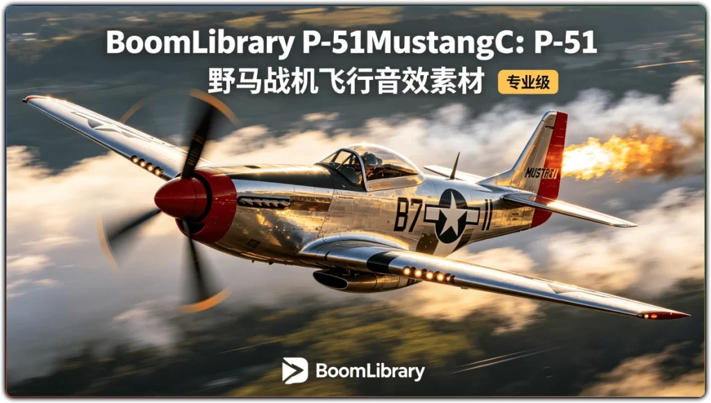 BoomLibrary P-51MustangC:P-51 野马战机飞行音效素材-搜源站
