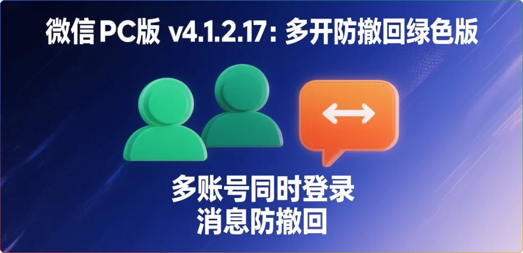 图片[1]-微信PC版 v4.1.2.17：多开防撤回绿色版 - 搜源站-搜源站