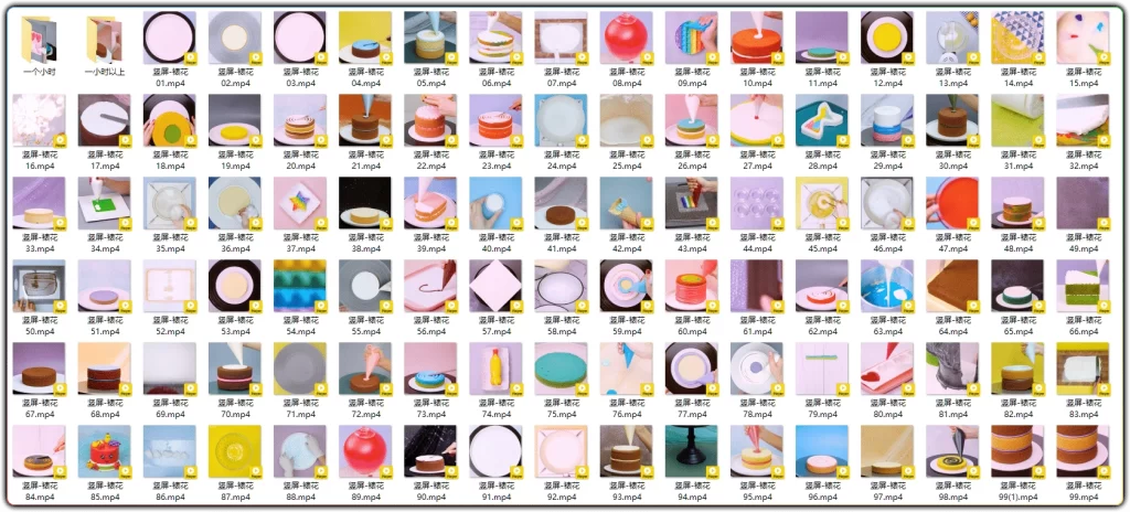 图片[2]-260款精选：竖屏蛋糕裱花解压视频素材合集 - 搜源站-搜源站