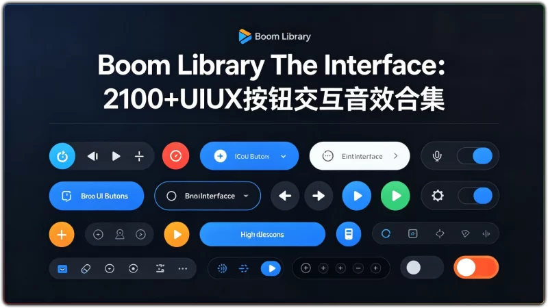 Boom Library The Interface:2100+UIUX 按钮交互音效合集 - 搜源站-搜源站