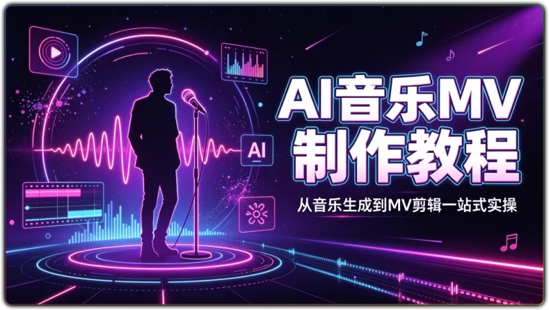 AI音乐MV制作教程：从音乐生成到MV剪辑一站式实操 - 搜源站-搜源站
