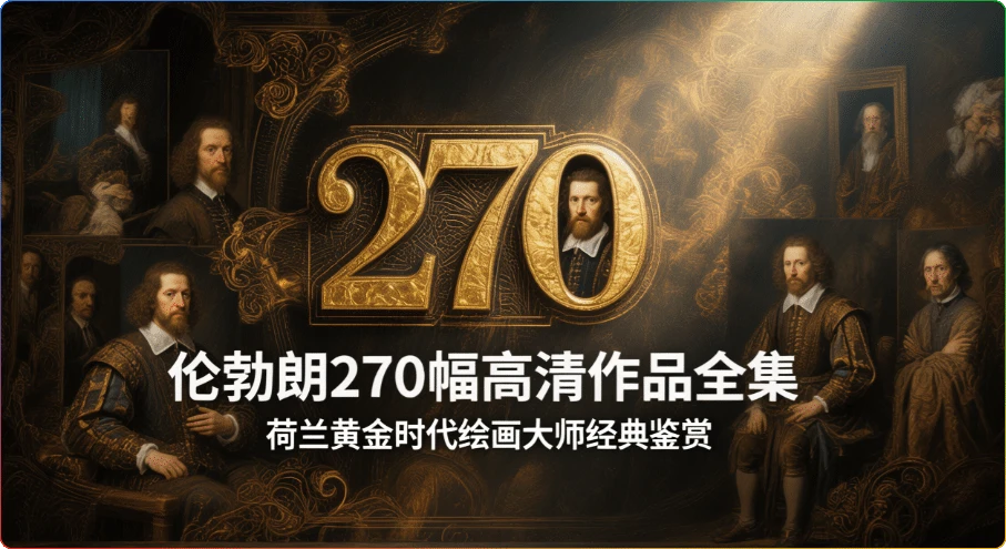 伦勃朗270幅高清作品全集:荷兰黄金时代绘画大师经典鉴赏-搜源站