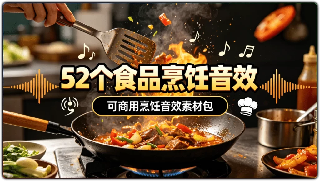 图片[1]-52个食品烹饪音效：可商用烹饪音效素材包 - 搜源站-搜源站