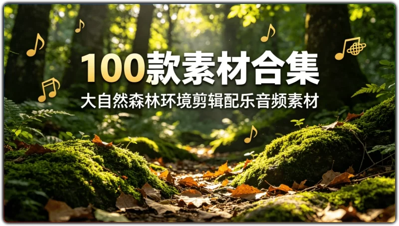 100款素材合集:大自然森林环境剪辑配乐音频素材 - 搜源站-搜源站