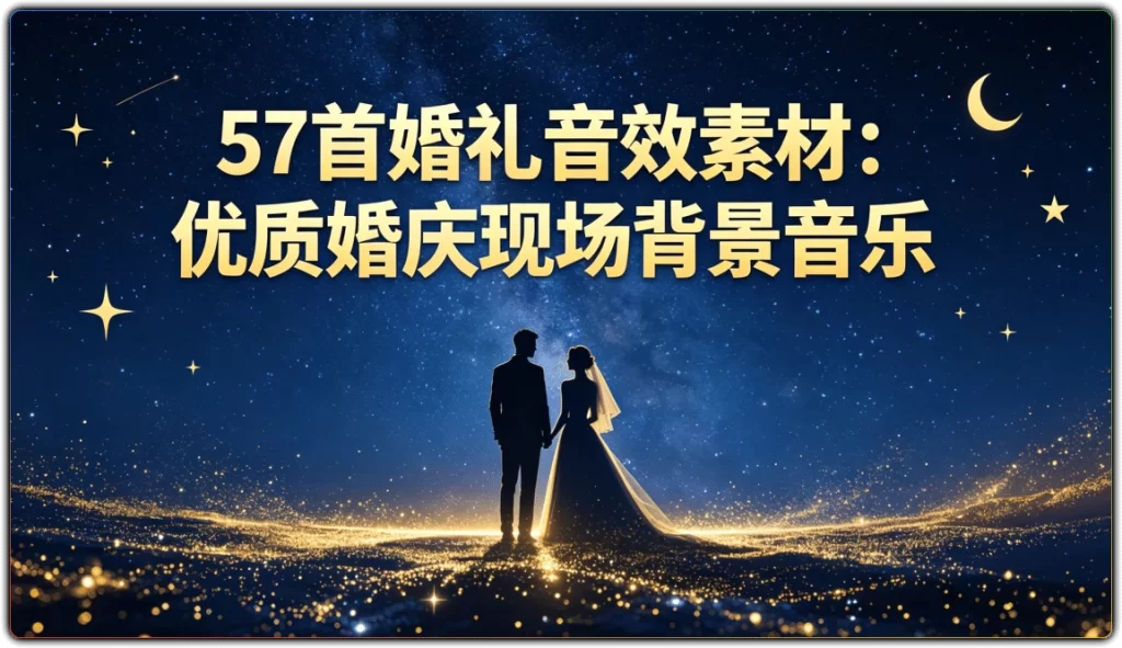 57首婚礼音效素材 :优质婚庆现场背景音乐-搜源站