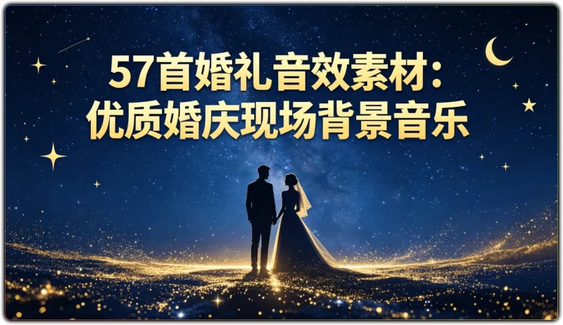 57首婚礼音效素材 :优质婚庆现场背景音乐 - 搜源站-搜源站