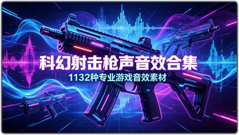 科幻射击枪声音效合集:1132种专业游戏音效素材 - 搜源站-搜源站
