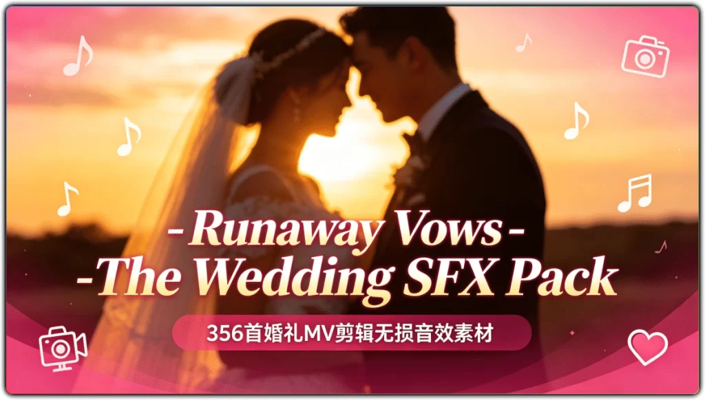 图片[1]-356首婚礼MV剪辑无损音效素材：Runaway Vows -The Wedding SFX Pack - 搜源站-搜源站