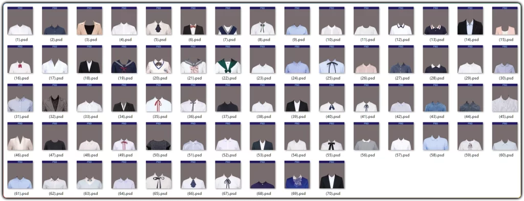 图片[3]-男女证件照素材：700款高清 PSD 服装修图模板 - 搜源站-搜源站