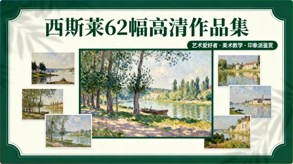 西斯莱62幅高清作品集：印象派风景画大师经典鉴赏-搜源站
