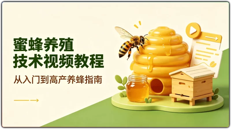 蜜蜂养殖技术视频教程：从入门到高产养蜂指南 - 搜源站-搜源站