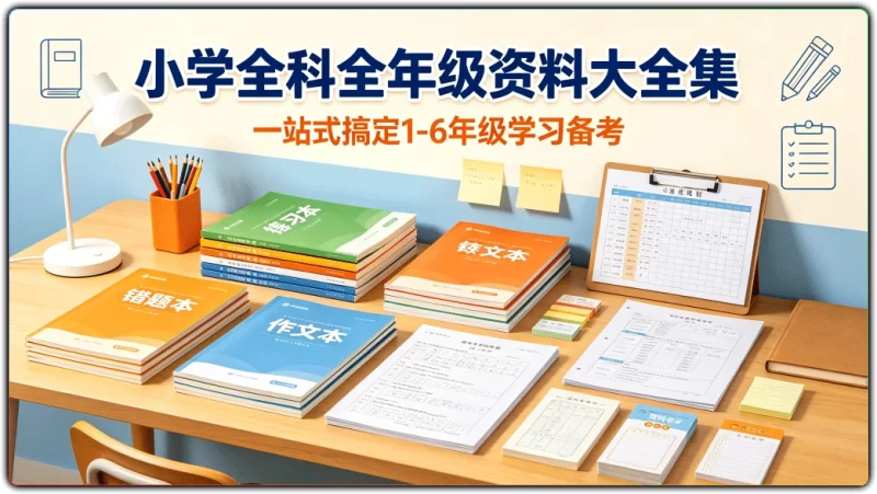 抖音热门小学全科全年级资料大全集：一站式搞定1-6年级学习备考 - 搜源站-搜源站