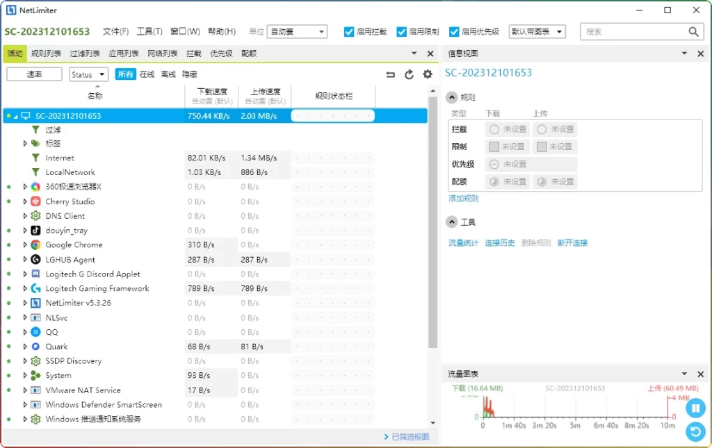 图片[1]-NetLimiter v5.3.26.0中文版：网络流量控制与监控工具 - 搜源站-搜源站