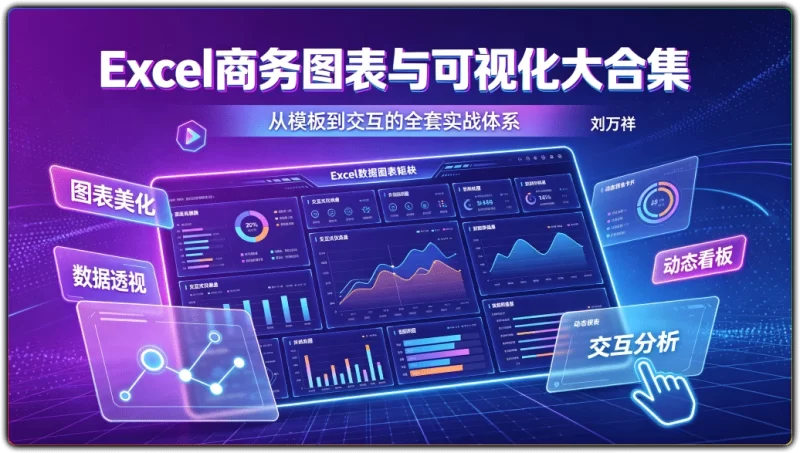 刘万祥Excel商务图表与可视化大合集：从模板到交互的全套实战体系 - 搜源站-搜源站