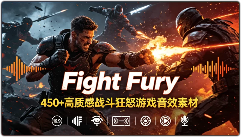 Fight Fury Vol 2：450+高质感战斗狂怒游戏音效素材 - 搜源站-搜源站