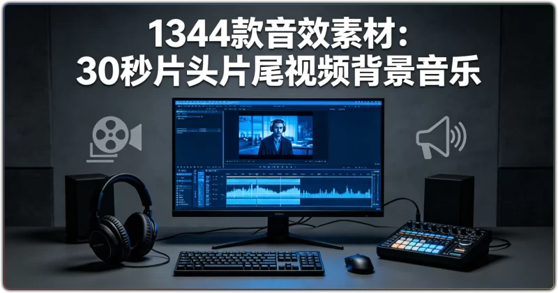 1344款音效素材:30秒片头片尾视频背景音乐 - 搜源站-搜源站