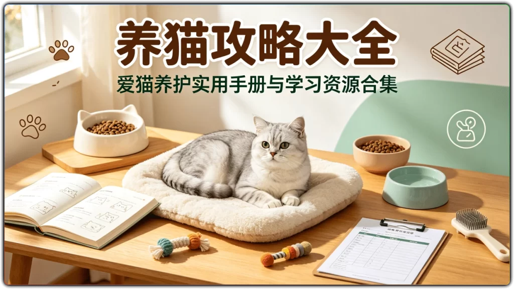 图片[1]-养猫攻略大全：爱猫养护实用手册与学习资源合集 - 搜源站-搜源站
