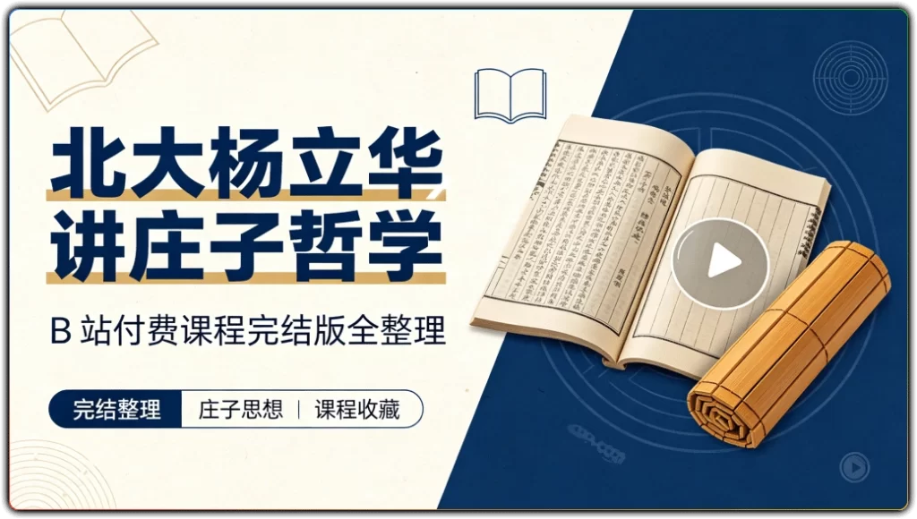 北大杨立华讲庄子哲学:B站付费课程完结版全整理-搜源站