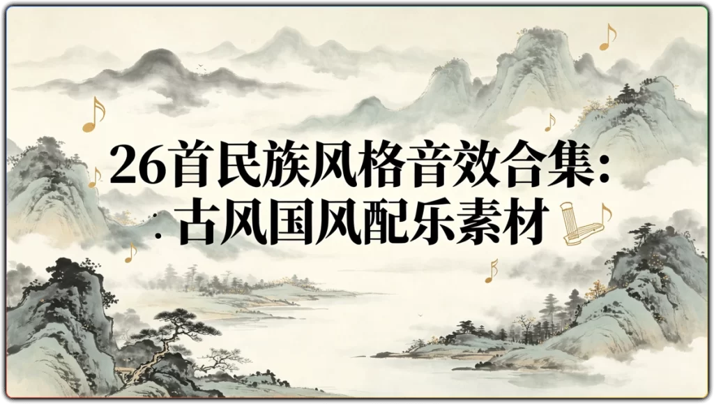 26首民族风格音效合集 :古风国风配乐素材-搜源站