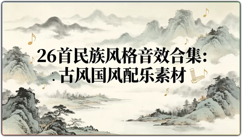 26首民族风格音效合集 :古风国风配乐素材 - 搜源站-搜源站