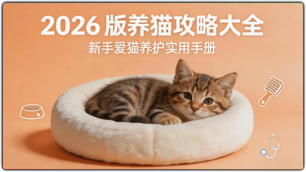2026 版养猫攻略大全:新手爱猫养护实用手册-搜源站