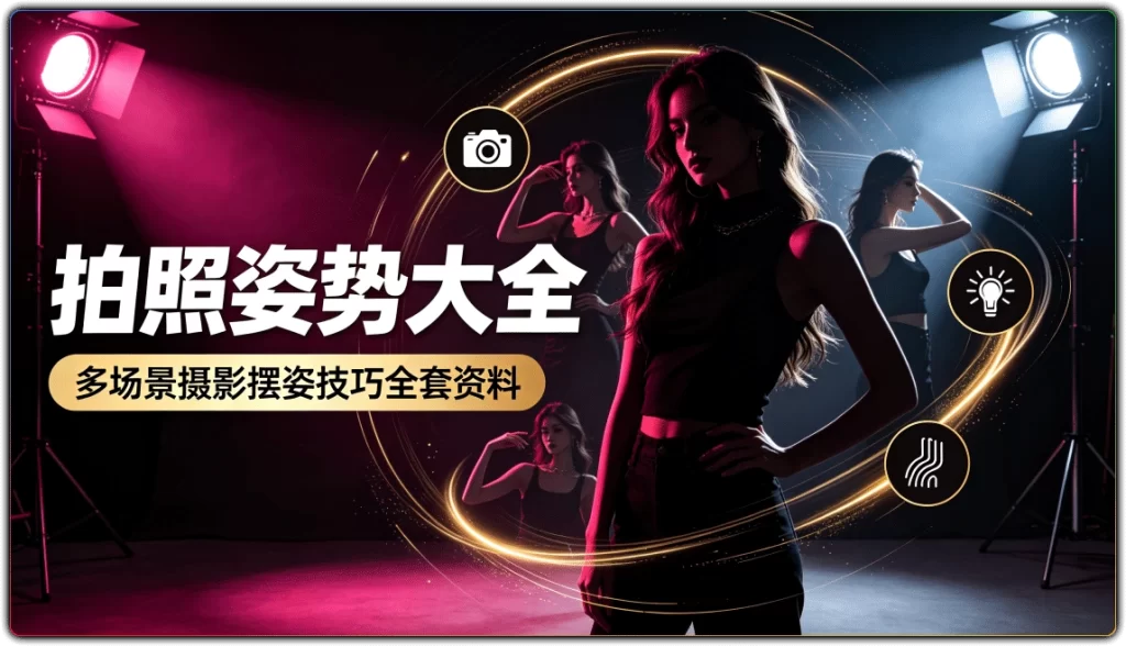 拍照姿势大全:多场景摄影摆姿技巧全套资料-搜源站