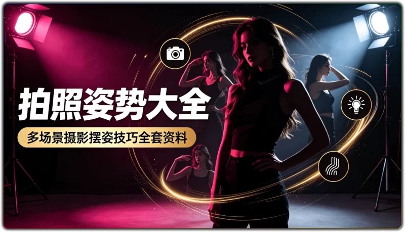 拍照姿势大全:多场景摄影摆姿技巧全套资料 - 搜源站-搜源站