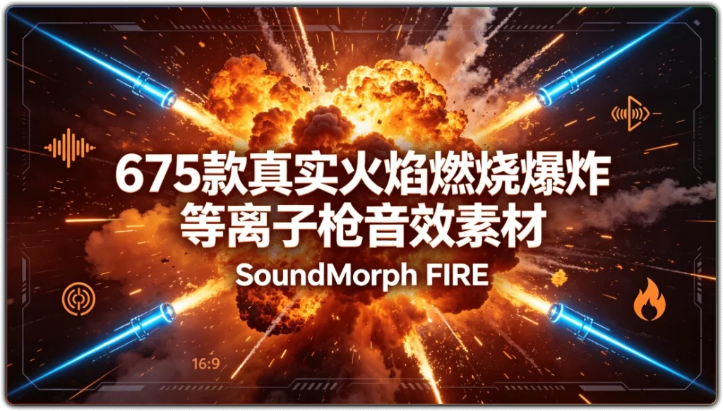 675款真实火焰燃烧爆炸等离子枪音效素材:SoundMorph FIRE-搜源站