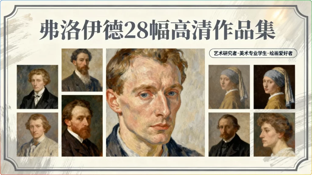弗洛伊德28幅高清作品集：表现主义肖像画大师-搜源站