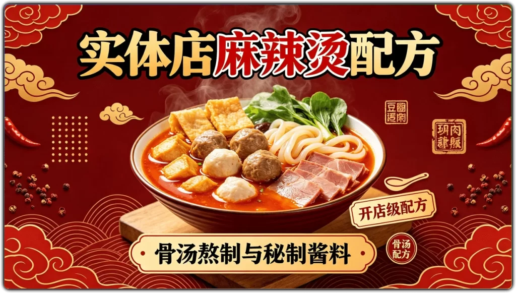 实体店麻辣烫配方:骨汤熬制与秘制酱料-搜源站