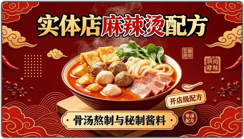 实体店麻辣烫配方：骨汤熬制与秘制酱料 - 搜源站-搜源站