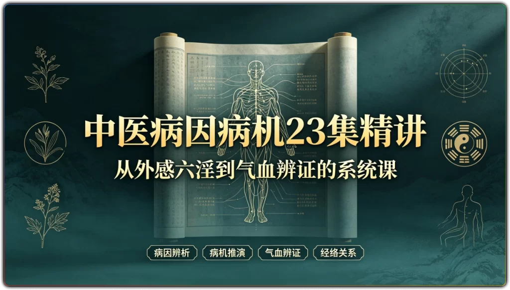 中医病因病机23集精讲：从外感六淫到气血辨证的系统课-搜源站