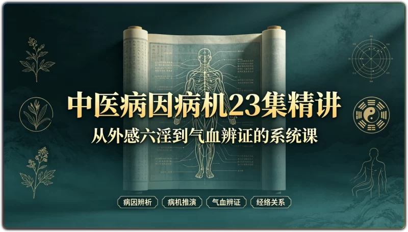 中医病因病机23集精讲：从外感六淫到气血辨证的系统课 - 搜源站-搜源站