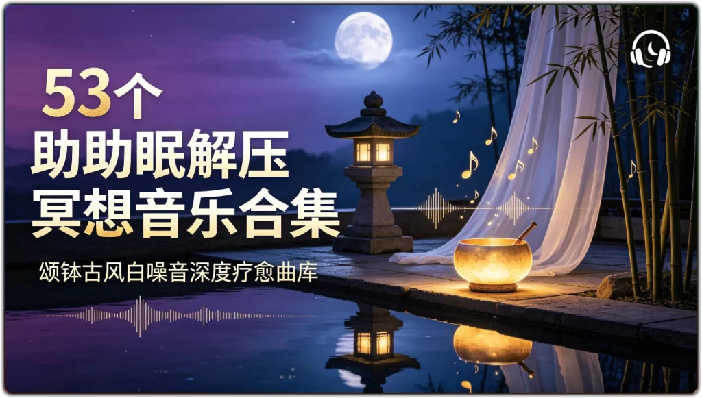 图片[1]-53个助眠解压冥想音乐合集：颂钵古风白噪音深度疗愈曲库 - 搜源站-搜源站