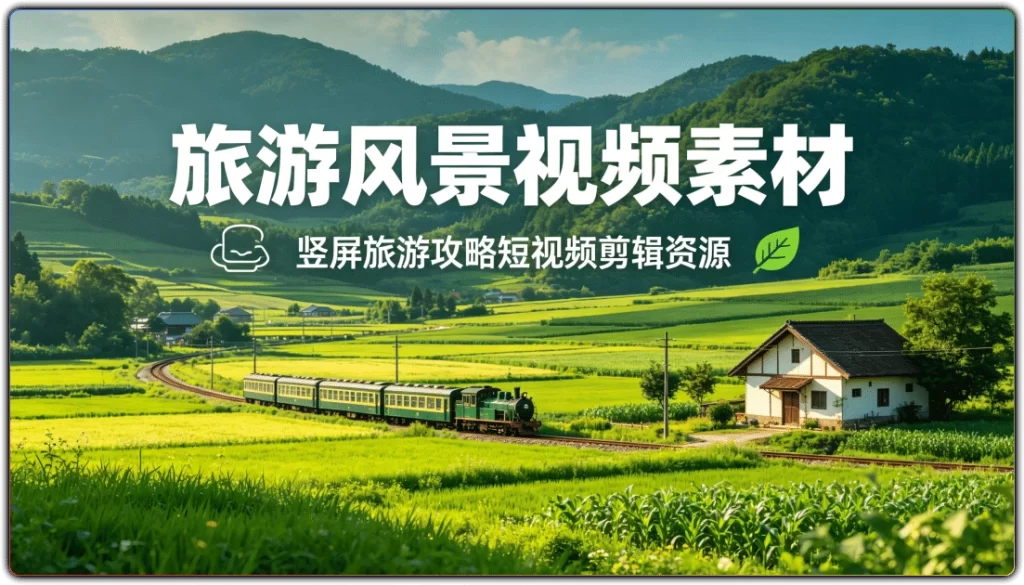 旅游风景视频素材:竖屏旅游攻略短视频剪辑资源-搜源站