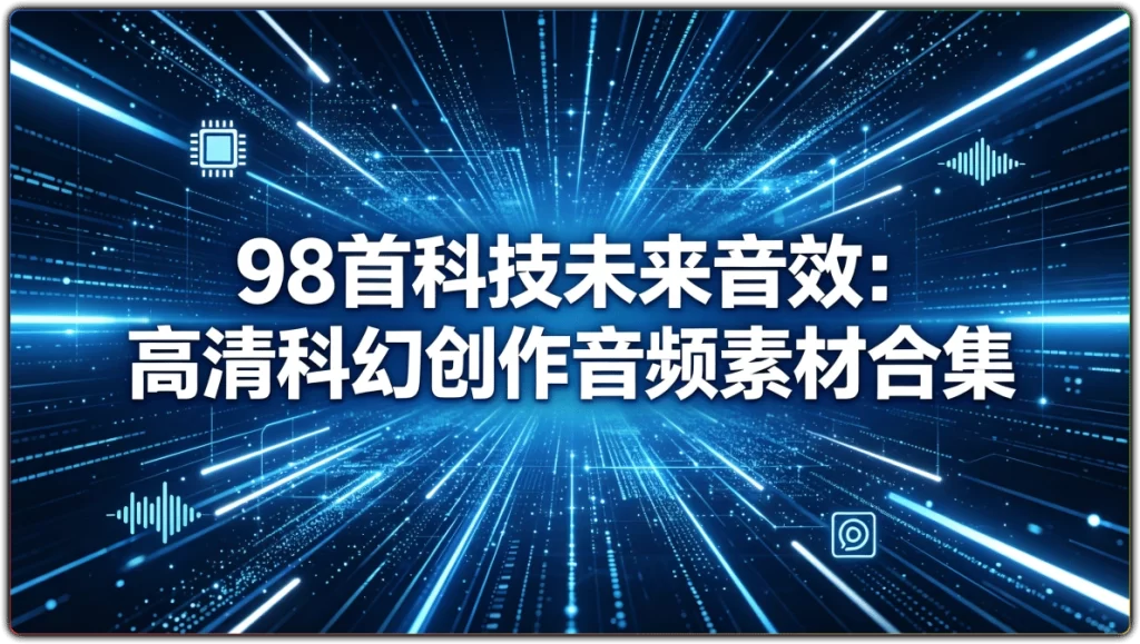 98首科技未来音效:高清科幻创作音频素材合集-搜源站