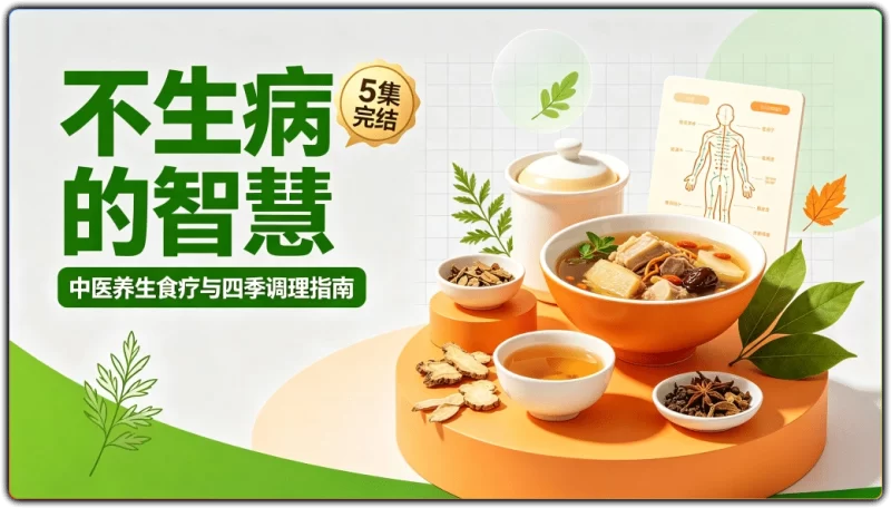 不生病的智慧5集完结：中医养生食疗与四季调理指南 - 搜源站-搜源站