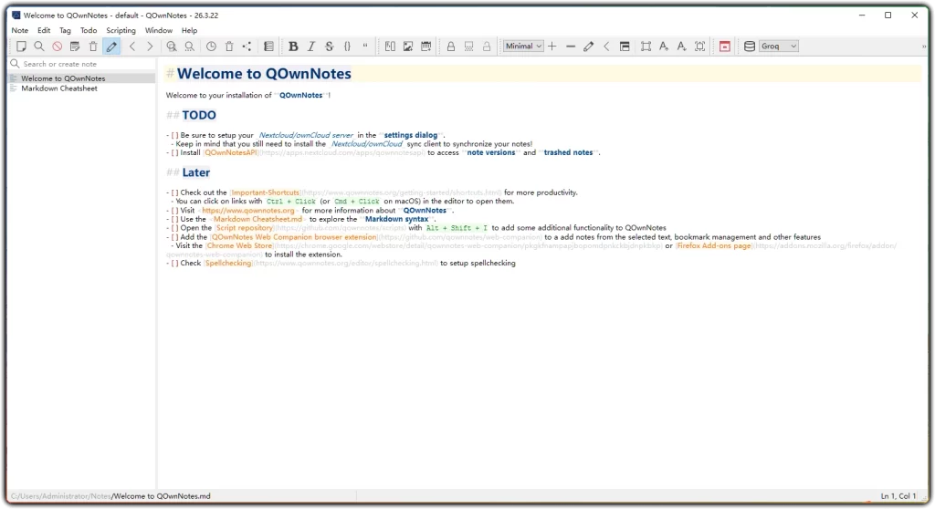 图片[1]-QOwnNotes v26.3.22：开源跨平台笔记管理工具 - 搜源站-搜源站