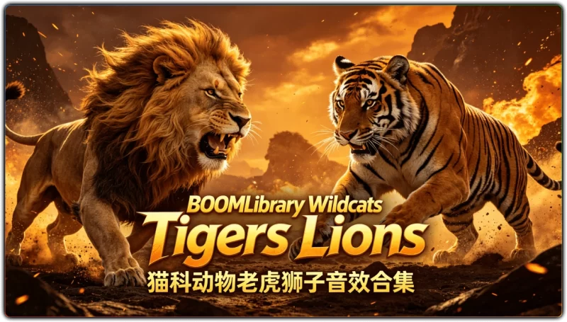 BOOMLibraryWildcatsTigersLions:猫科动物老虎狮子音效合集 - 搜源站-搜源站