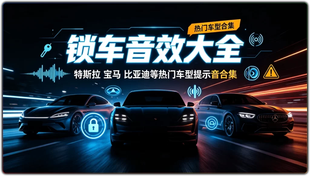 锁车音效大全:特斯拉宝马比亚迪等热门车型提示音合集-搜源站