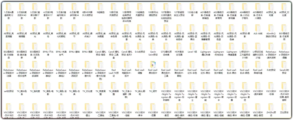 图片[2]-16000+精选调色预设合集：中文分类支持 PS LR 一键调色 - 搜源站-搜源站